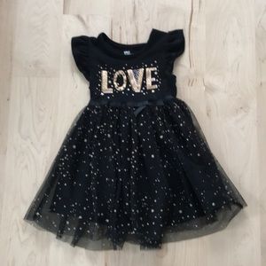 Black and gold dress